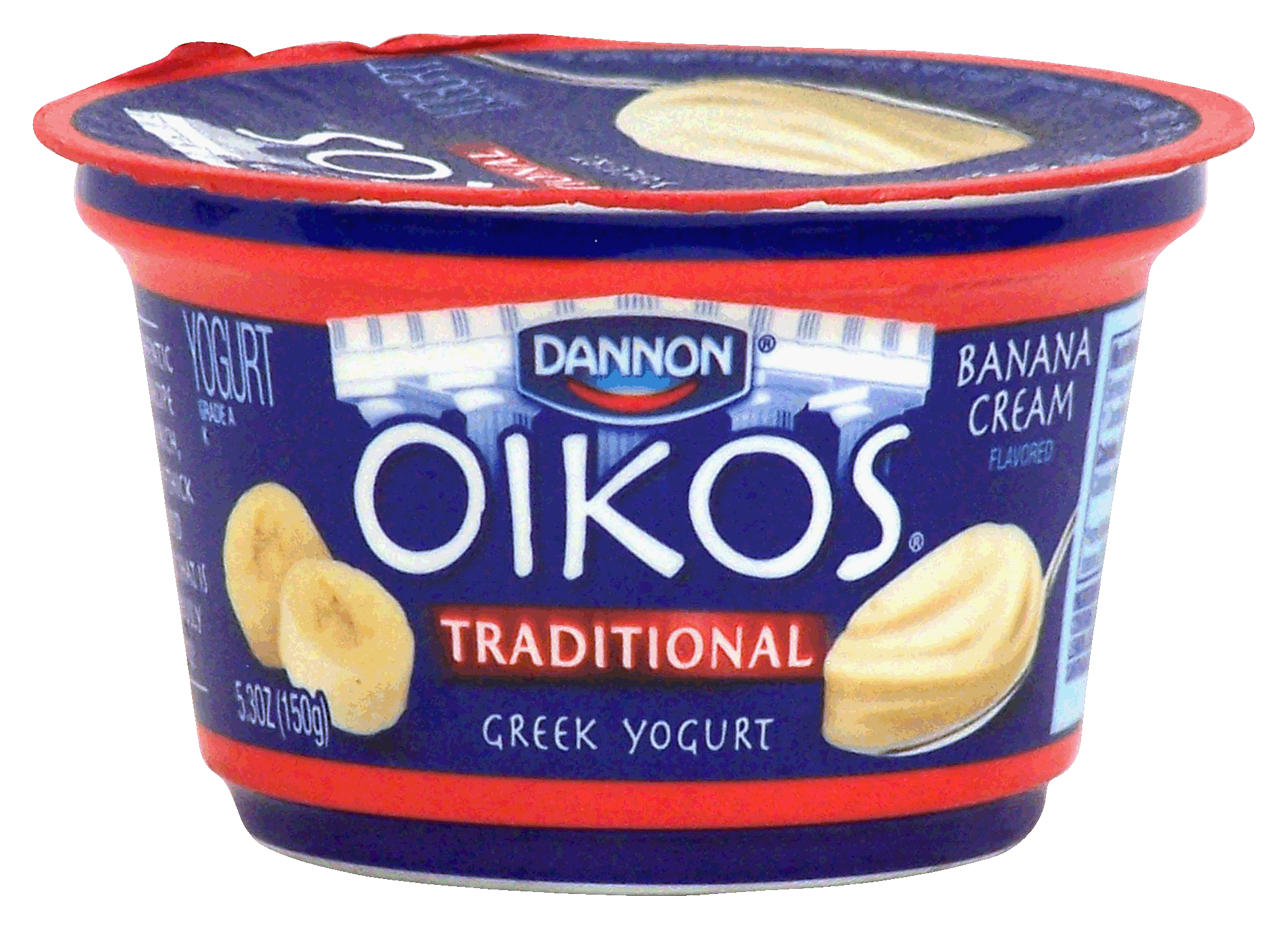 Dannon Oikos traditional banana cream greek yogurt Full-Size Picture